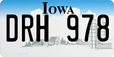 IA license plate DRH978