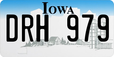 IA license plate DRH979