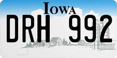 IA license plate DRH992