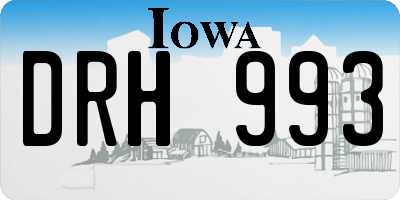 IA license plate DRH993