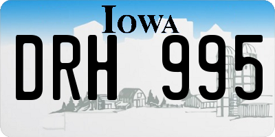 IA license plate DRH995
