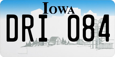 IA license plate DRI084
