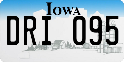 IA license plate DRI095