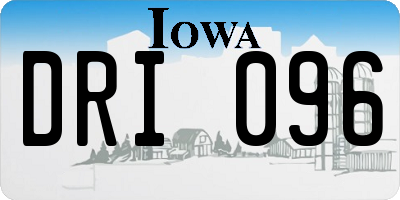 IA license plate DRI096