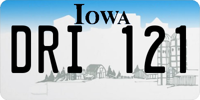 IA license plate DRI121