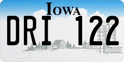 IA license plate DRI122