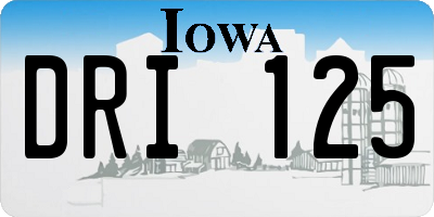 IA license plate DRI125