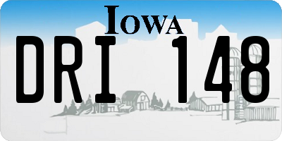 IA license plate DRI148