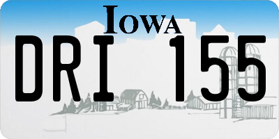 IA license plate DRI155