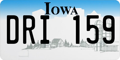IA license plate DRI159