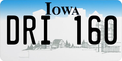 IA license plate DRI160