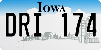IA license plate DRI174
