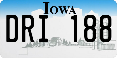 IA license plate DRI188