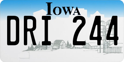 IA license plate DRI244