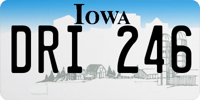 IA license plate DRI246