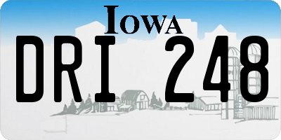IA license plate DRI248