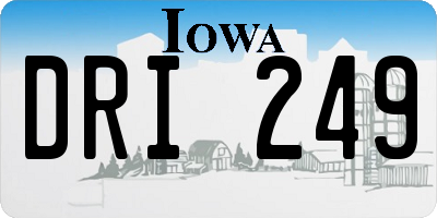 IA license plate DRI249