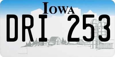 IA license plate DRI253