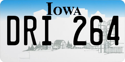 IA license plate DRI264