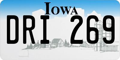 IA license plate DRI269
