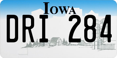 IA license plate DRI284
