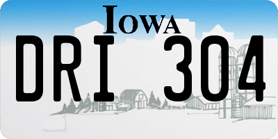IA license plate DRI304