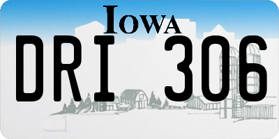 IA license plate DRI306