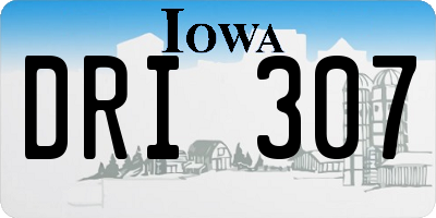 IA license plate DRI307