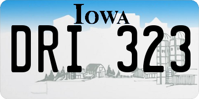 IA license plate DRI323