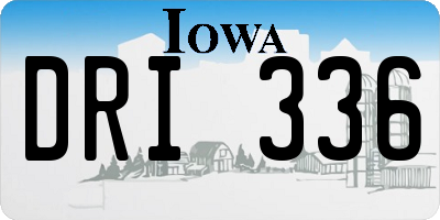 IA license plate DRI336
