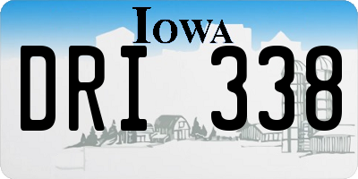 IA license plate DRI338