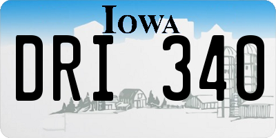 IA license plate DRI340