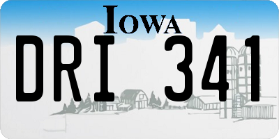 IA license plate DRI341