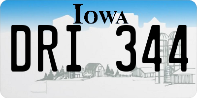 IA license plate DRI344