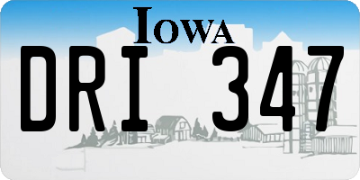 IA license plate DRI347