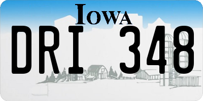 IA license plate DRI348
