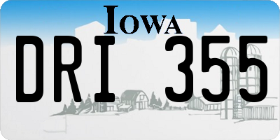 IA license plate DRI355