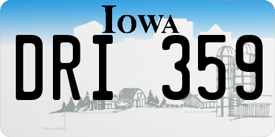 IA license plate DRI359