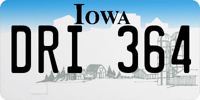 IA license plate DRI364