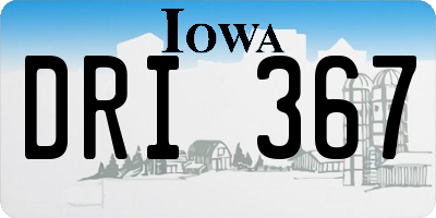 IA license plate DRI367
