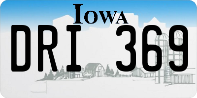 IA license plate DRI369