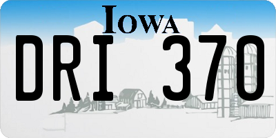 IA license plate DRI370