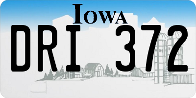 IA license plate DRI372