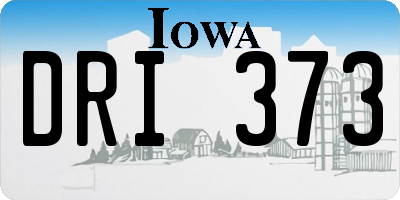 IA license plate DRI373