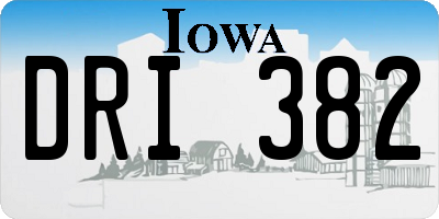 IA license plate DRI382