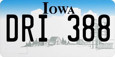 IA license plate DRI388