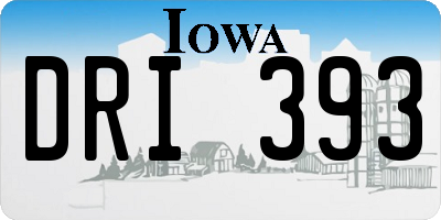 IA license plate DRI393
