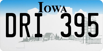 IA license plate DRI395