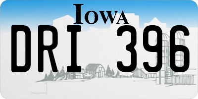 IA license plate DRI396