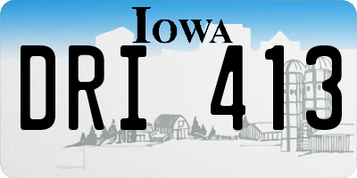 IA license plate DRI413